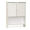 Zenna Home® Country Cottage 19"W X 6"D X 26"H White Bathroom Wall Cabinet 2 Zenna Home® Country Cottage 19"W X 6"D X 26"H White Bathroom Wall Cabinet -Zenna Home || Shutters By Design || Mustee Sales 9114W master