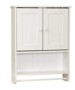 Zenna Home® Country Cottage 19"W X 6"D X 26"H White Bathroom Wall Cabinet