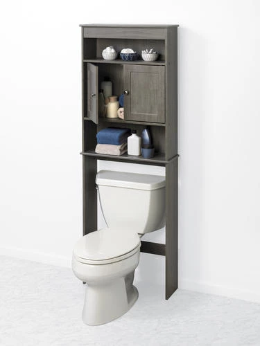 Zenna Home® 23"W X 67"H Driftwood Gray Over-The-Toilet Storage Cabinet 5 Zenna Home® 23"W X 67"H Driftwood Gray Over-The-Toilet Storage Cabinet - Image 3