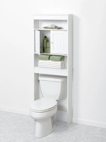 Zenna Home® Country Cottage 23"W X 67"H White Over-The-Toilet Storage Cabinet 5 Zenna Home® Country Cottage 23"W X 67"H White Over-The-Toilet Storage Cabinet - Image 3
