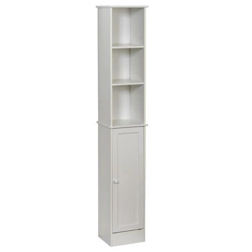 Zenna Home® 12"W X 10"D X 67"H White Linen Cabinet 3 Zenna Home® 12"W X 10"D X 67"H White Linen Cabinet