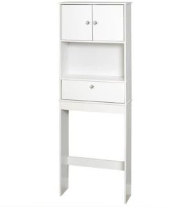 Zenna Home® 23"W X 65"H White Over-The-Toilet Storage Cabinet