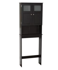 Zenna Home® 23"W X 67"H Espresso Over-The-Toilet Storage Cabinet