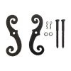 Shutters By Design Reversible Scroll Cast Iron Shutter Dog - 2 Pack 1 Shutters By Design Reversible Scroll Cast Iron Shutter Dog - 2 Pack -Zenna Home || Shutters By Design || Mustee Sales AluminumScrollShutterDog88263
