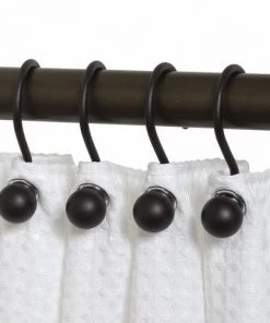 Zenna Home® NeverRust Bronze Ball Shower Curtain Hooks - 12 Count 7 Zenna Home® NeverRust Bronze Ball Shower Curtain Hooks - 12 Count -Zenna Home || Shutters By Design || Mustee Sales BH04ALHBL ALT2