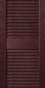 Shutters By Design 14-1/2"W X 39"H Bordeaux Vinyl Louvered Exterior Shutters - 2-Pack