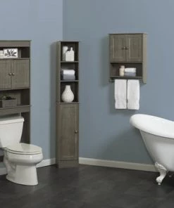 Zenna Home® 20"W X 6"D X 26"H Driftwood Gray Bathroom Wall Cabinet 9 Zenna Home® 20"W X 6"D X 26"H Driftwood Gray Bathroom Wall Cabinet -Zenna Home || Shutters By Design || Mustee Sales Barnwood Collection 1