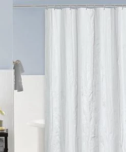 Zenna Home® Breeze White 70"W X 72"H Polyester Shower Curtain