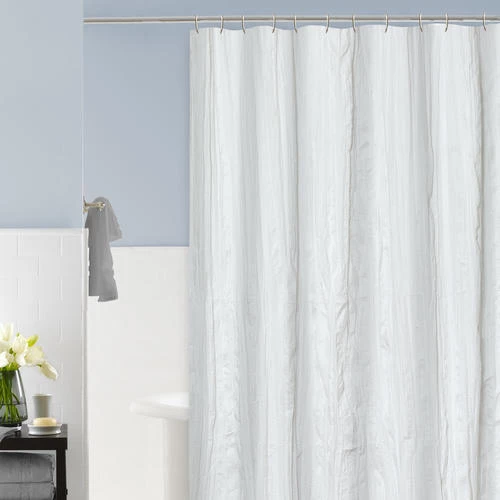 Zenna Home® Breeze White 70"W X 72"H Polyester Shower Curtain 3 Zenna Home® Breeze White 70"W X 72"H Polyester Shower Curtain