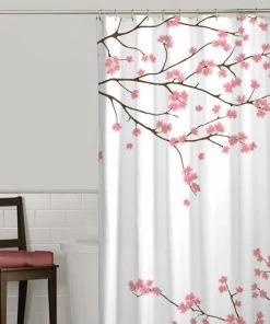 Zenna Home® Cherry Blossom 70"W X 72"H Polyester Shower Curtain