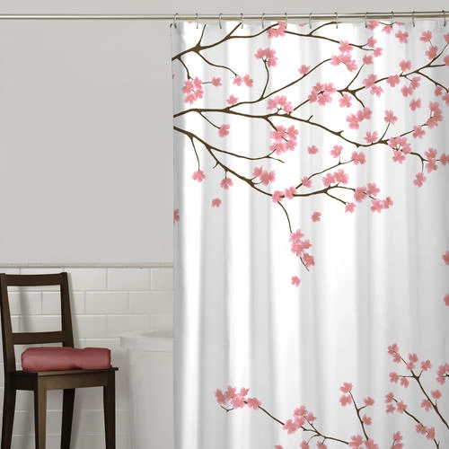 Zenna Home® Cherry Blossom 70"W X 72"H Polyester Shower Curtain 3 Zenna Home® Cherry Blossom 70"W X 72"H Polyester Shower Curtain