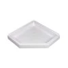 E. L. Mustee E.L. Mustee Durabase 36"W X 36"D White Neo-Angle Shower Base With Center Drain 2 E. L. Mustee E.L. Mustee Durabase 36"W X 36"D White Neo-Angle Shower Base With Center Drain -Zenna Home || Shutters By Design || Mustee Sales CM Base 2