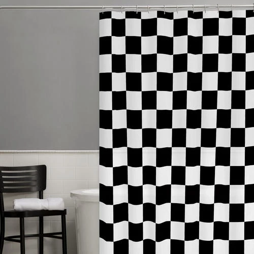Zenna Home® Check 70"W X 72"H PEVA Shower Curtain 3 Zenna Home® Check 70"W X 72"H PEVA Shower Curtain