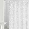 Zenna Home® Just Leaves White 70"W X 72"H PEVA Shower Curtain -Zenna Home || Shutters By Design || Mustee Sales CPRJLWWL