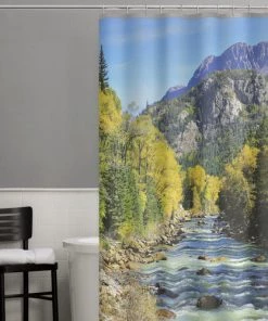 Zenna Home® Mountain 70"W X 72"H PEVA Shower Curtain
