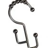 Zenna Home® Rustproof Bronze Double Roller Shower Curtain Hooks - 12 Count