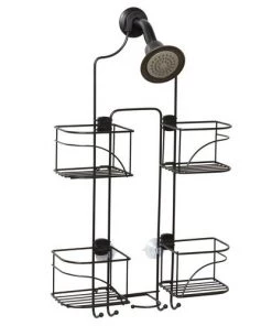 Zenna Home® Expanding Oil-Rubbed Bronze Shower Caddy