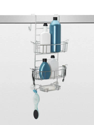 Zenna Home® Chrome Shower Door Caddy 4 Zenna Home® Chrome Shower Door Caddy - Image 2