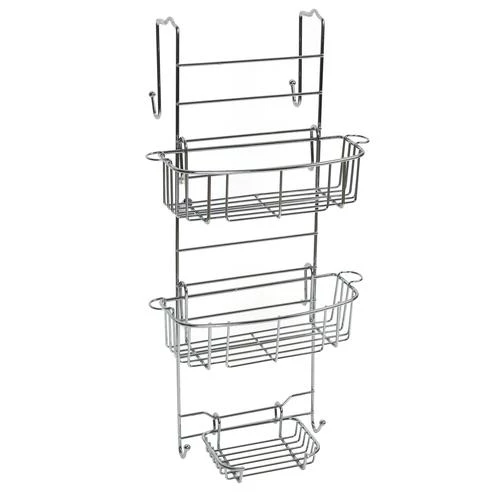 Zenna Home® Chrome Shower Door Caddy 3 Zenna Home® Chrome Shower Door Caddy
