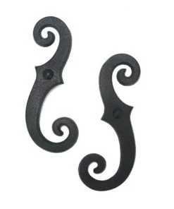 Shutters By Design Beveled Smooth Cast Iron Shutter Dog With Hardware - 2 Pack