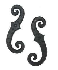 Shutters By Design Faux Stippled Scroll Cast Iron Shutter Dog With Hardware - 2 Pack