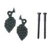 Shutters By Design Large Grape Design Cast Iron Lag Mounted Shutter Dogs - 2 Pack 1 Shutters By Design Large Grape Design Cast Iron Lag Mounted Shutter Dogs - 2 Pack -Zenna Home || Shutters By Design || Mustee Sales GrapeWithLag88250