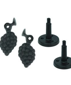 Shutters By Design Grape Shutter Post Mounted Cast Iron Tiebacks - 2 Pack