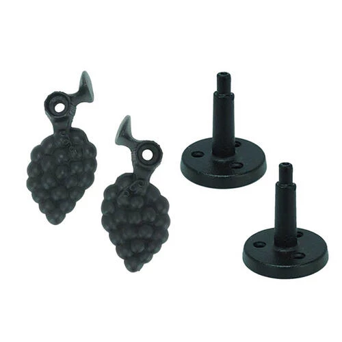 Shutters By Design Grape Shutter Post Mounted Cast Iron Tiebacks - 2 Pack 3 Shutters By Design Grape Shutter Post Mounted Cast Iron Tiebacks - 2 Pack
