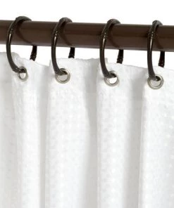 Zenna Home® NeverRust Bronze Shower Curtain Rings - 12 Count -Zenna Home || Shutters By Design || Mustee Sales HR05HBL ALT2
