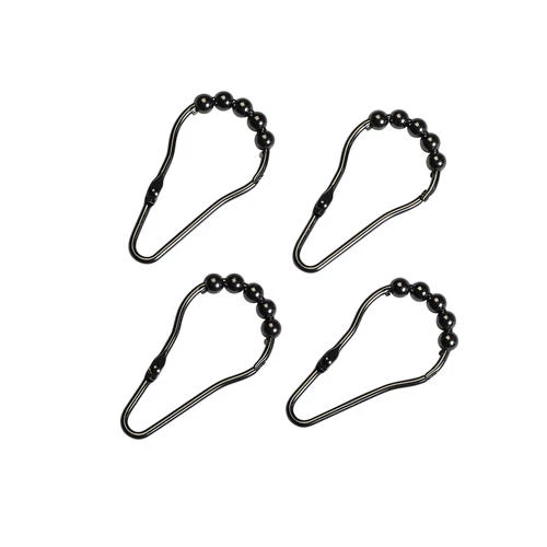 Zenna Home® Rustproof Bronze Hinged Roller Shower Curtain Rings - 12 Count 4 Zenna Home® Rustproof Bronze Hinged Roller Shower Curtain Rings - 12 Count - Image 2