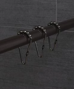 Zenna Home® Rustproof Bronze Hinged Roller Shower Curtain Rings - 12 Count 8 Zenna Home® Rustproof Bronze Hinged Roller Shower Curtain Rings - 12 Count -Zenna Home || Shutters By Design || Mustee Sales HV02STHBL ALT