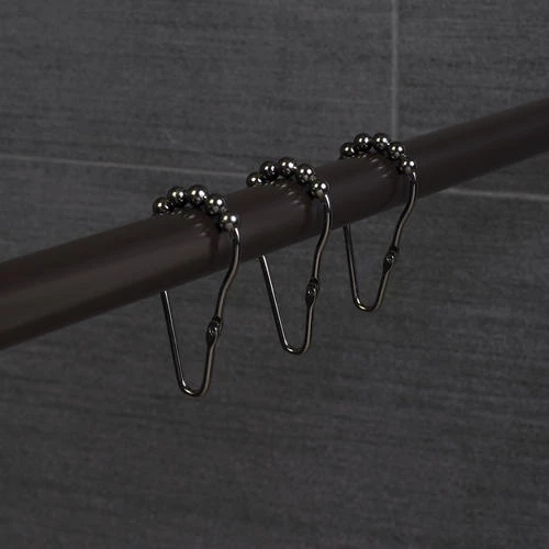 Zenna Home® Rustproof Bronze Hinged Roller Shower Curtain Rings - 12 Count 5 Zenna Home® Rustproof Bronze Hinged Roller Shower Curtain Rings - 12 Count - Image 3