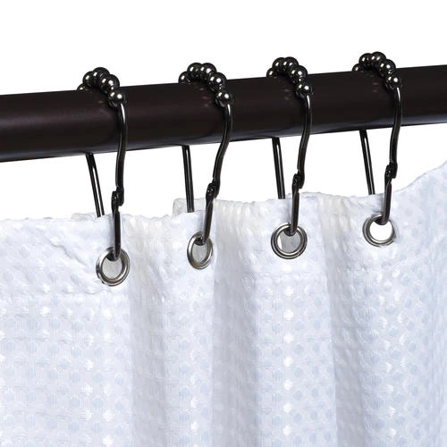 Zenna Home® Rustproof Bronze Hinged Roller Shower Curtain Rings - 12 Count 6 Zenna Home® Rustproof Bronze Hinged Roller Shower Curtain Rings - 12 Count - Image 4