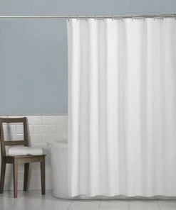 Zenna Home® White 70"W X 72"H Polyester Shower Curtain Liner