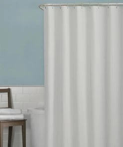 Zenna Home® White 70"W X 72"H Microfiber Shower Curtain Liner