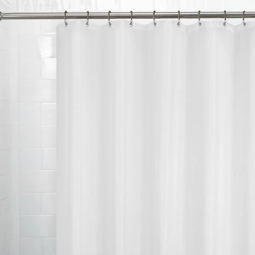 Zenna Home® Striped White 70"W X 72"H Polyester Shower Curtain Liner 3 Zenna Home® Striped White 70"W X 72"H Polyester Shower Curtain Liner