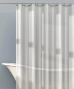 Zenna Home® Frosty 70"W X 78"H Heavy Weight PEVA Shower Curtain Liner