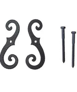 Shutters By Design Stippled Cast Iron Shutter Lag Tiebacks - 2 Pack