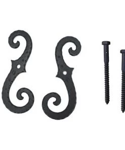 Shutters By Design Large Scroll Cast Iron Shutter Lag Tiebacks - 2 Pack