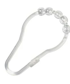 Zenna Home® Clear Roller Shower Curtain Rings - 12 Count