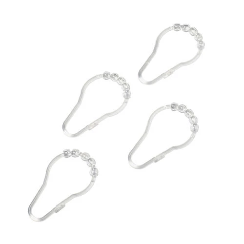Zenna Home® Clear Roller Shower Curtain Rings - 12 Count 4 Zenna Home® Clear Roller Shower Curtain Rings - 12 Count - Image 2