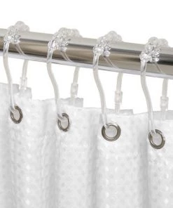 Zenna Home® Clear Roller Shower Curtain Rings - 12 Count 7 Zenna Home® Clear Roller Shower Curtain Rings - 12 Count -Zenna Home || Shutters By Design || Mustee Sales RR01PLKKL ALT2