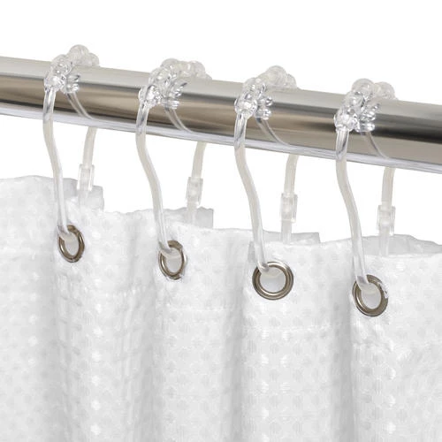 Zenna Home® Clear Roller Shower Curtain Rings - 12 Count 5 Zenna Home® Clear Roller Shower Curtain Rings - 12 Count - Image 3