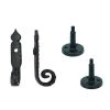 Shutters By Design Rat Tail Cast Iron Shutter Dog With Post - 2 Pack 2 Shutters By Design Rat Tail Cast Iron Shutter Dog With Post - 2 Pack -Zenna Home || Shutters By Design || Mustee Sales RatTailWithPost88203