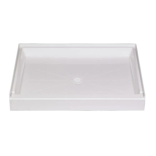 E. L. Mustee E.L. Mustee Durabase 54"W X 32"D White Single Curb Shower Base With Center Drain 3 E. L. Mustee E.L. Mustee Durabase 54"W X 32"D White Single Curb Shower Base With Center Drain
