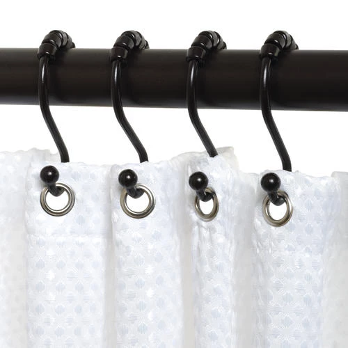 Zenna Home® NeverRust Bronze Roller Shower Curtain Hooks - 12 Count 5 Zenna Home® NeverRust Bronze Roller Shower Curtain Hooks - 12 Count - Image 3