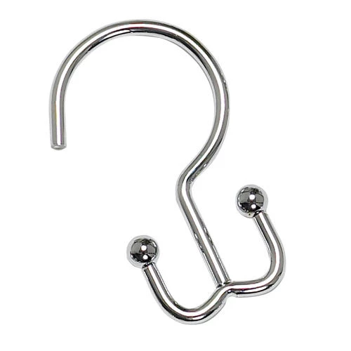 Zenna Home® Chrome Double Shower Curtain Hooks - 12 Count 3 Zenna Home® Chrome Double Shower Curtain Hooks - 12 Count