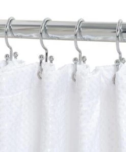 Zenna Home® Chrome Double Shower Curtain Hooks - 12 Count 7 Zenna Home® Chrome Double Shower Curtain Hooks - 12 Count -Zenna Home || Shutters By Design || Mustee Sales SS88SSL ALT2