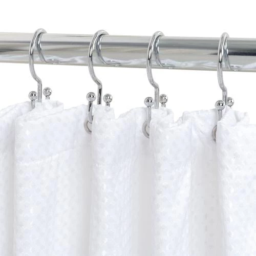 Zenna Home® Chrome Double Shower Curtain Hooks - 12 Count 5 Zenna Home® Chrome Double Shower Curtain Hooks - 12 Count - Image 3