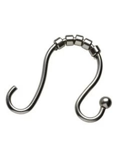 Zenna Home® NeverRust Nickel Double Roller Shower Curtain Hooks - 12 Count